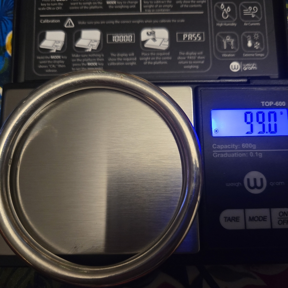 Solid, Heavy 99 Grams Of Pure Sterling Silver Ban… - image 4